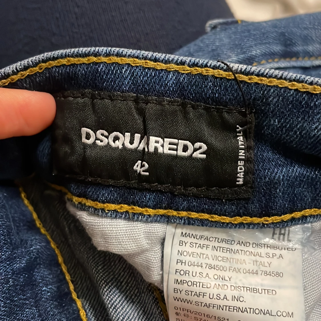 Dsquared2 blå jeans med slitningar - 3