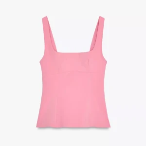 Topp - Supersöt rosa topp från zara! Endast använd en gång 💕 storlek M men sitter bra på mig med S, den är liten i storleken🙌🙌
