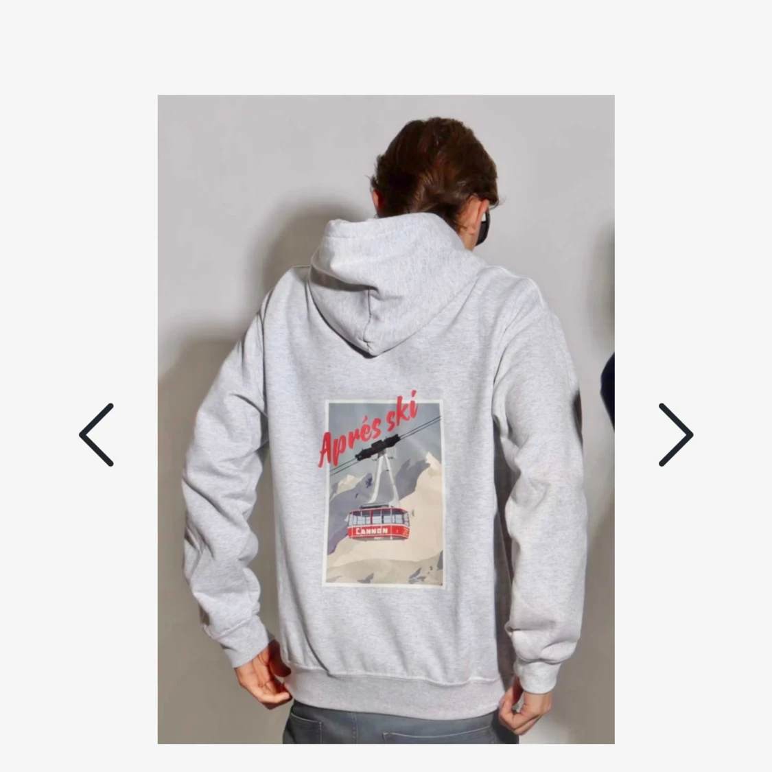 Ljusgrå hoodie med tryck från Andiamo - 1