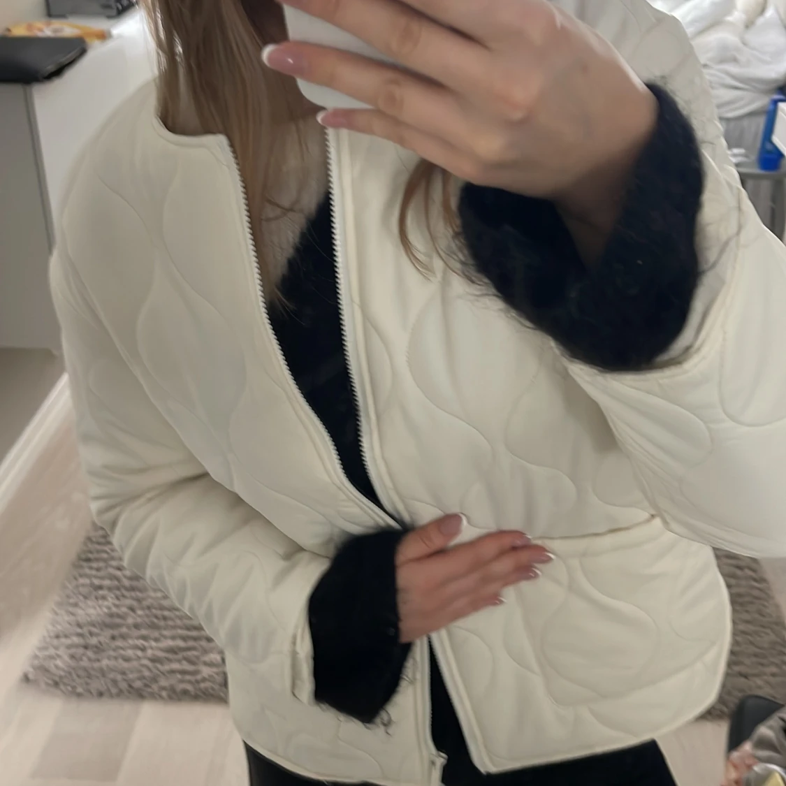 Vit quiltad jacka - 1