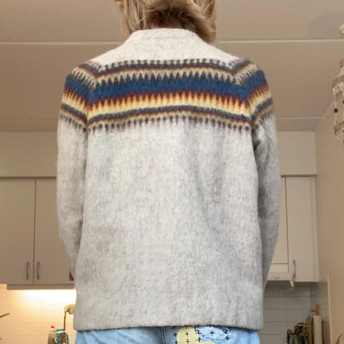 Handvävd jacka/kofta i ull - 2