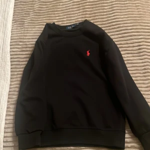 Svart tröja från Ralph Lauren - Säljer en stilren svart tröja från Ralph Lauren med det klassiska röda logotypbroderiet på bröstet. Tröjan är i mycket fint skick. 