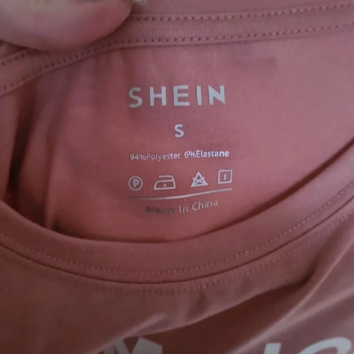 Dammrosa t-shirt med tryck, S - 3