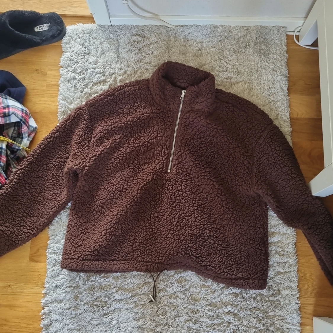 Brun teddyjacka från Pieces - 1