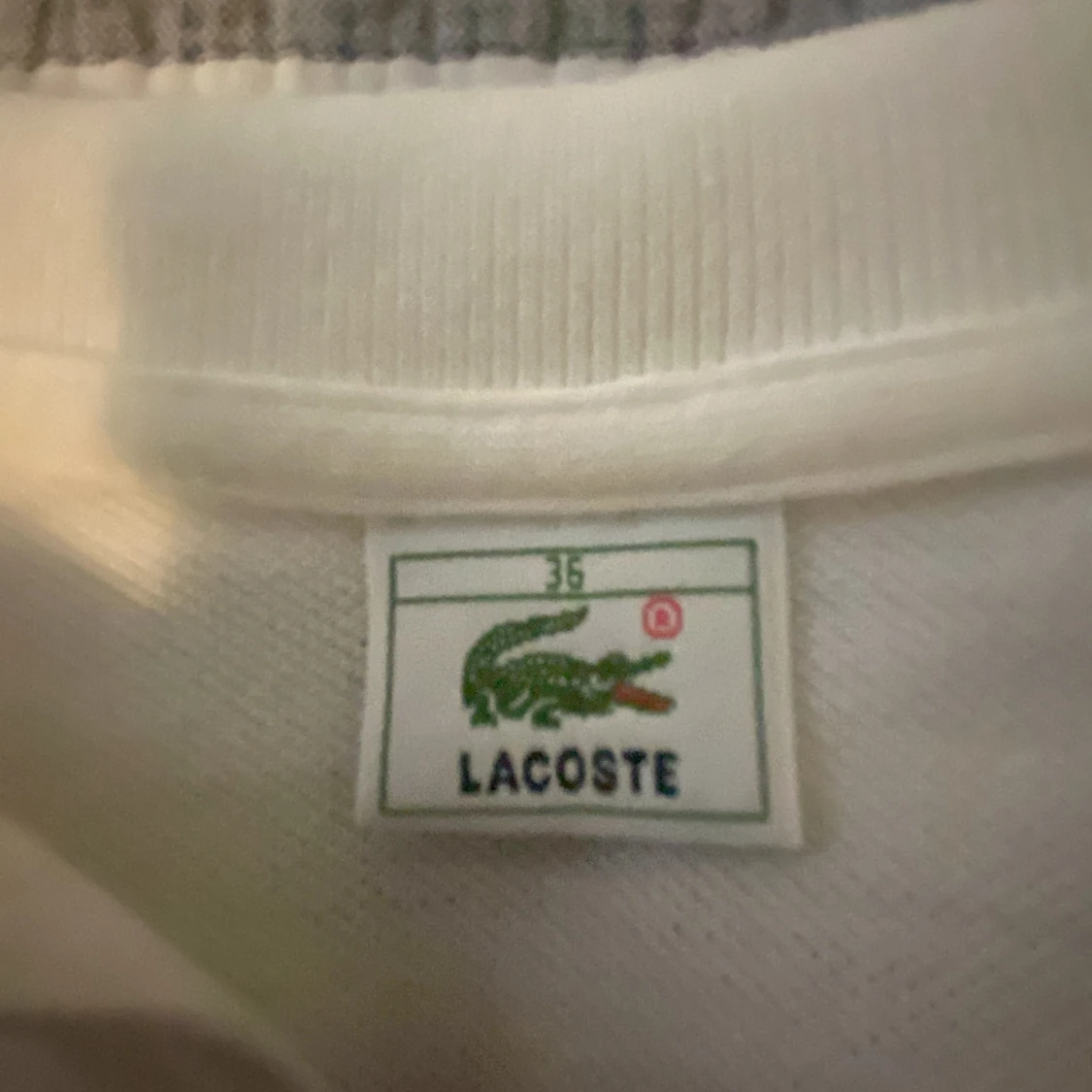 Vit långärmad pikétröja från Lacoste - 3
