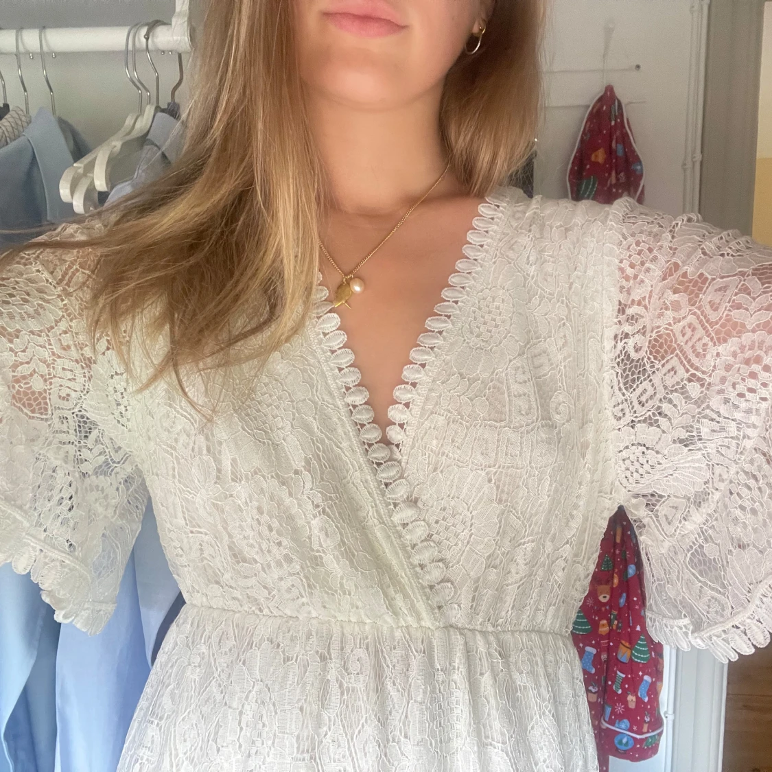 Vit spetsklänning - 2