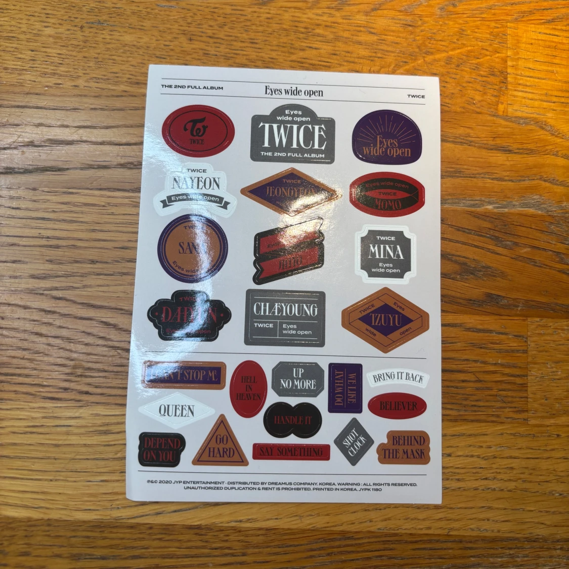 Twice Eyes Wide Open stickers  - 1