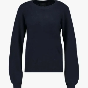 Mörkblå stickad tröja  - Mörkblå stickad tröja från object, bra skick men lite nopprig 💕skriv för fler bilder eller frågor 