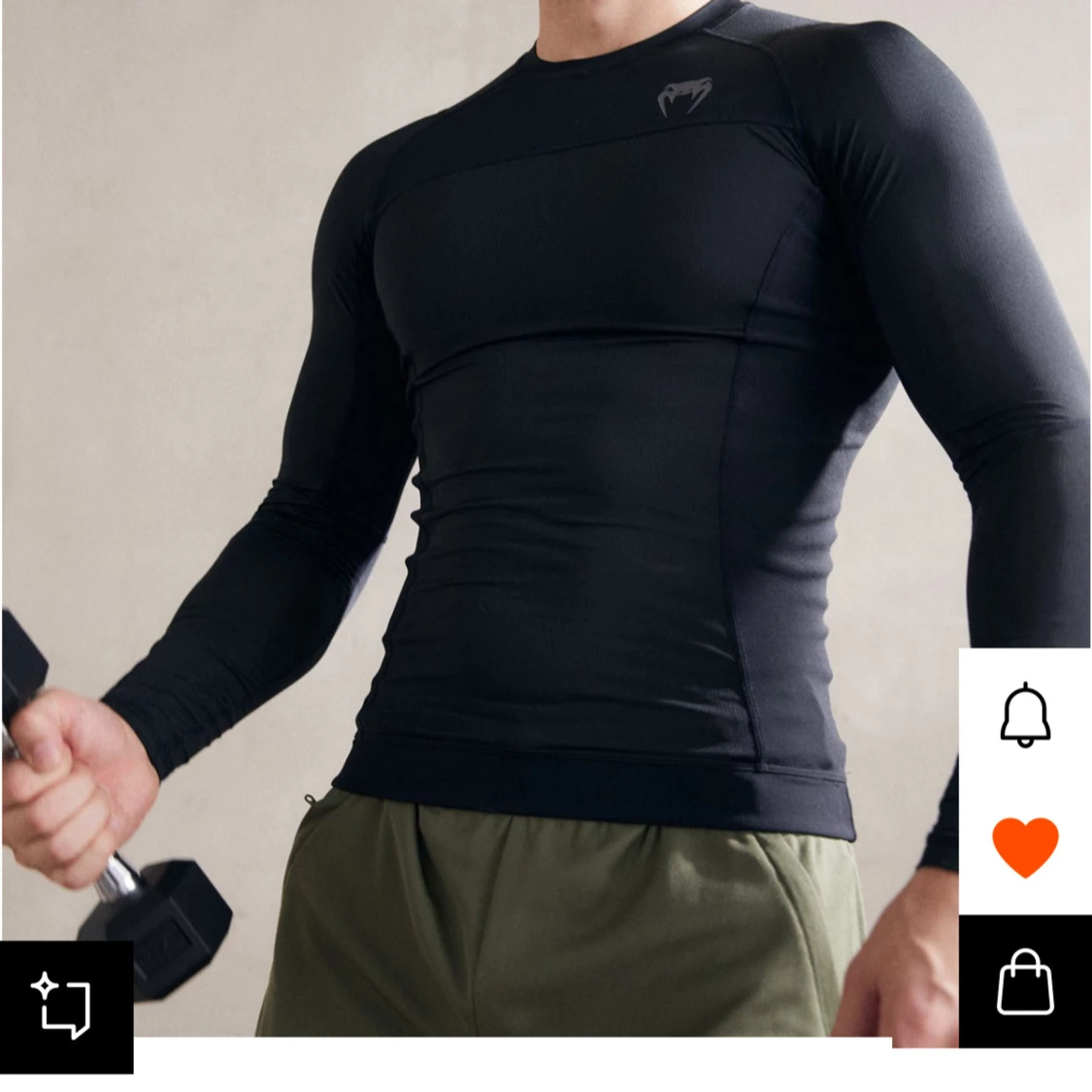 Svart tight tränings-tröja från Venum - 1