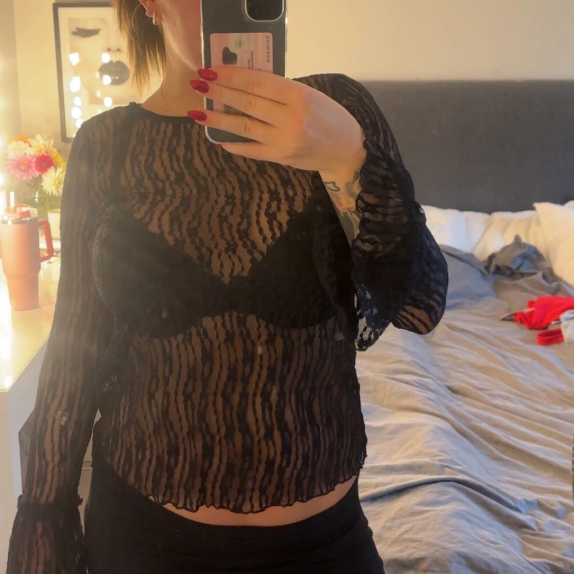 Svart spetsblus från Vero Moda