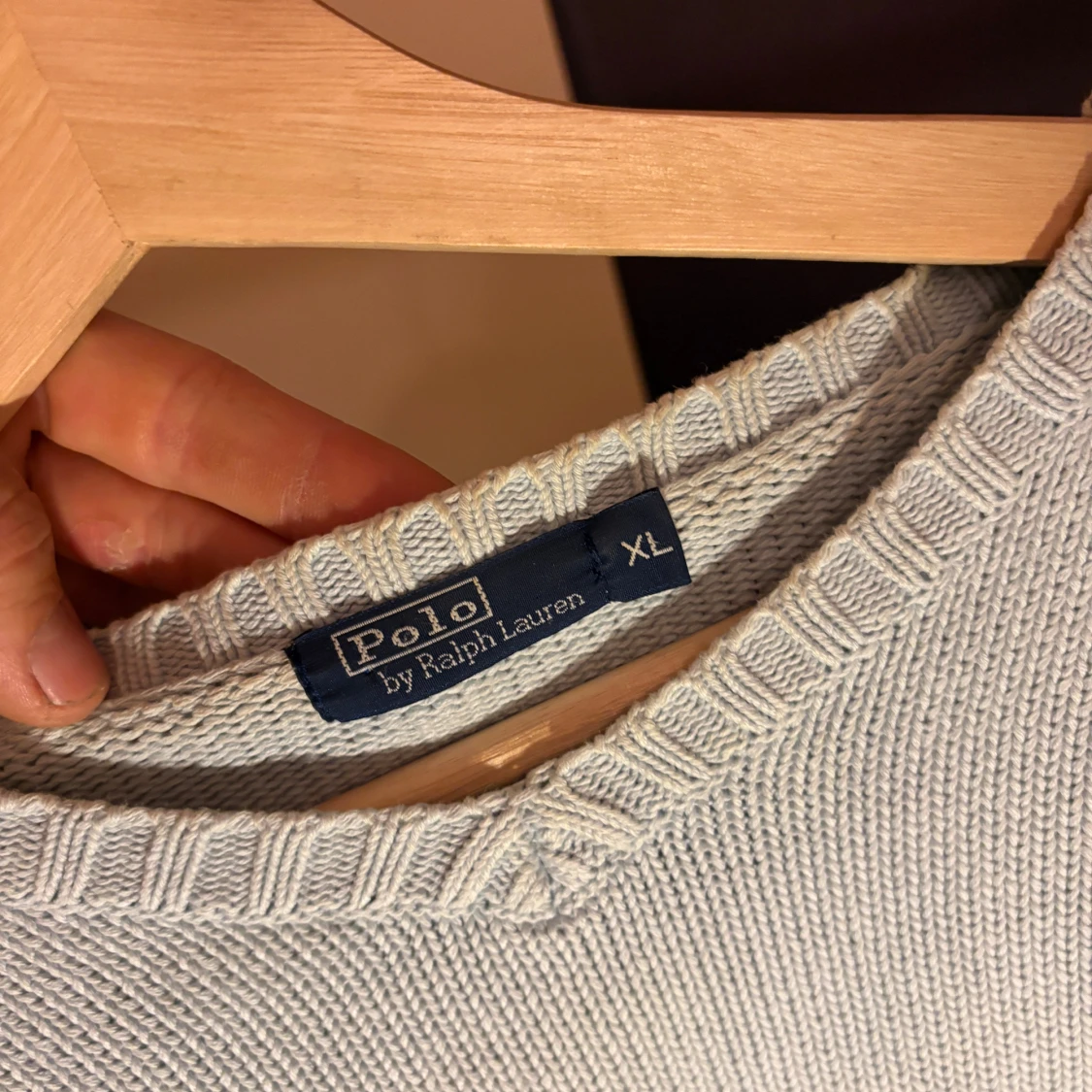 Ljusblå stickad tröja Polo Ralph Lauren - 2