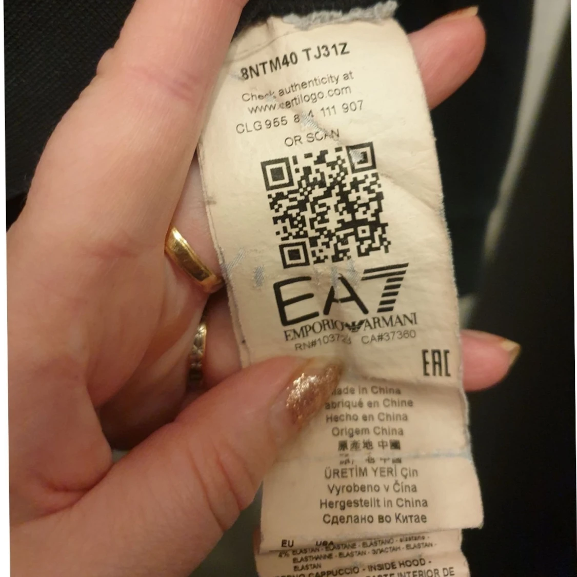 Svart hoodie EA7 Emporio Armani - 3