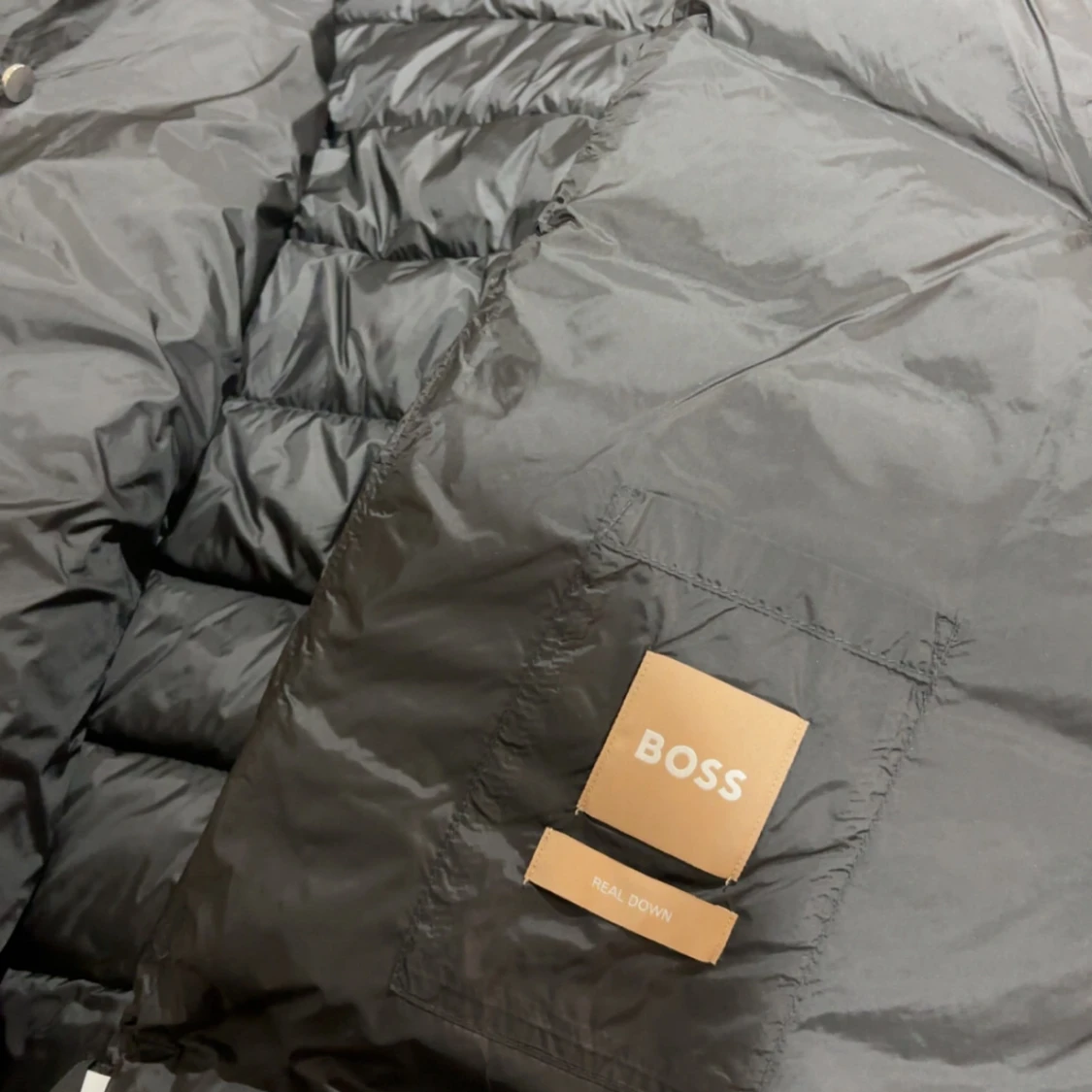 Svart lång dunjacka från BOSS - 3