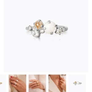 Svedblom silverring - Superfin silverfärgad ring från Svedblom med flera gnistrande stenar i vitt och en i ljusgul ton. Ringen ger en lyxig och trendig känsla och den är justerbar så passar alla🫶🏻
