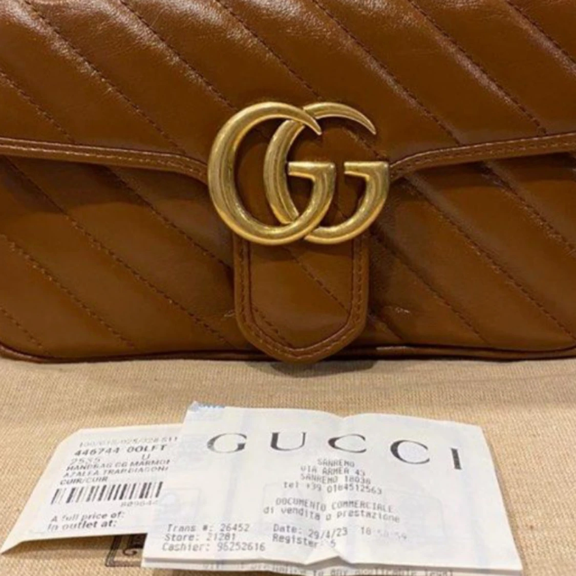 Gucci axelväska i brun  - 3