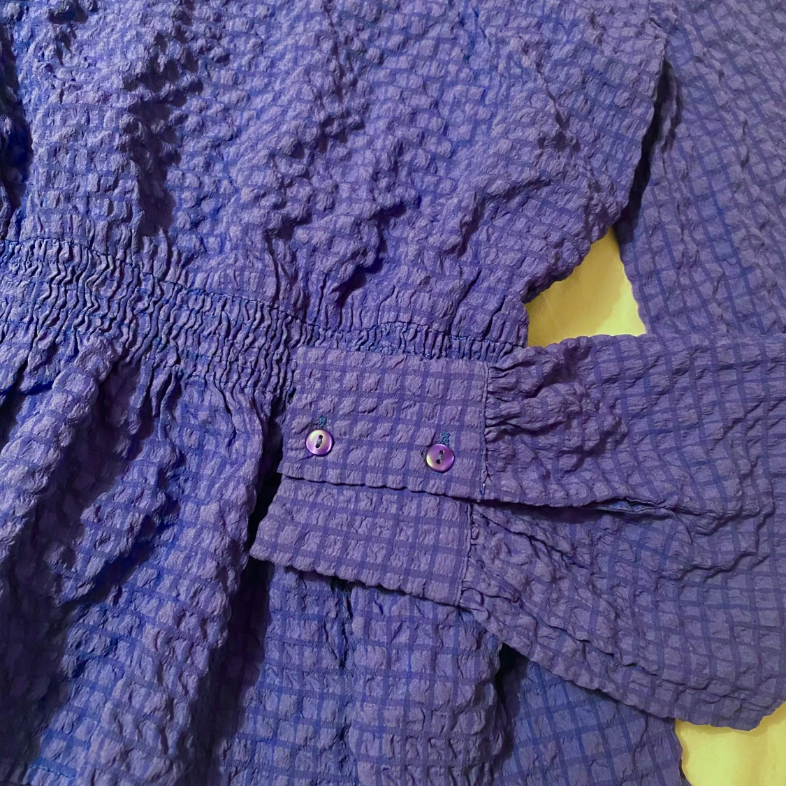 Blå långärmad blus från Pieces  - 2