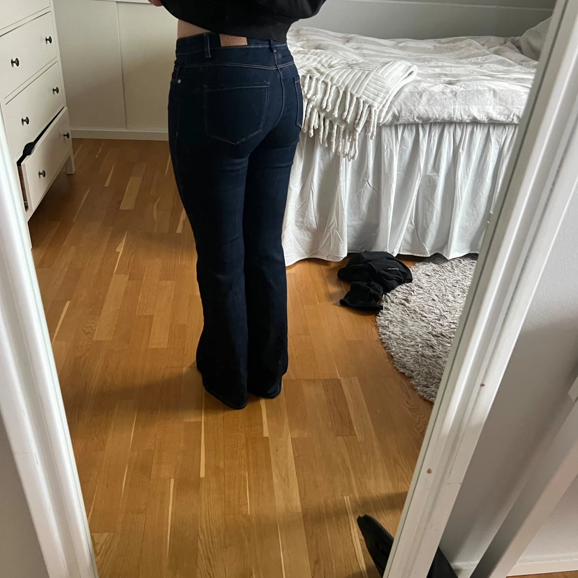 Mörkblå bootcut jeans från ONLY - 1