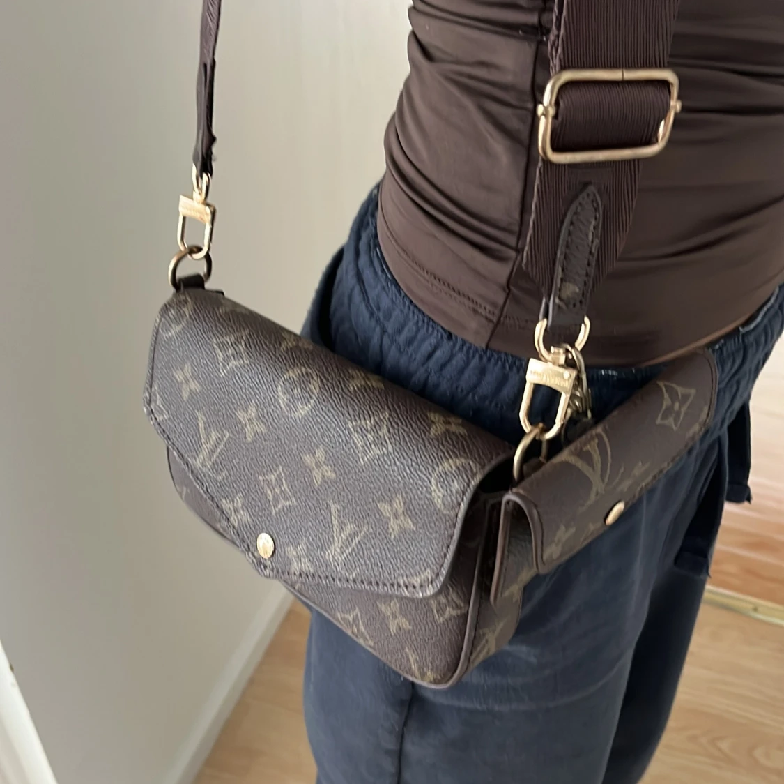 Superfin brun axelväska - 3