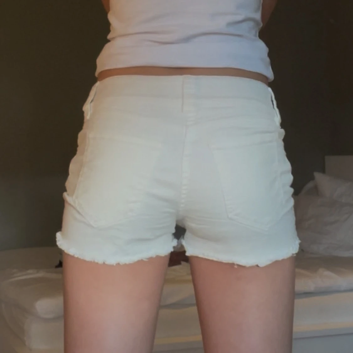 Vita jeansshorts - 1