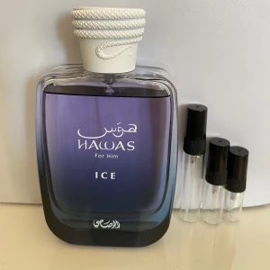 Rasasi hawas Ice 3ml - Rasasi Hawas Ice samples: 2ml 12kr, 3ml 20kr, 5ml 30kr. Checka min profil för flera storlekar och andra parfym samples