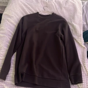 Brun sweatshirt från 157, storlek L - Mörkbrun sweatshirt från 157 i storlek L. Tröjan har en enkel och clean design med rund halsringning och långa ärmar. Perfekt för dig som gillar en basic och avslappnad stil. Materialet känns mjukt och skönt mot huden.