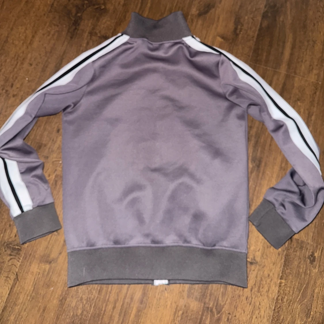 Palm Angels grå zip hoodie med ränder - 1