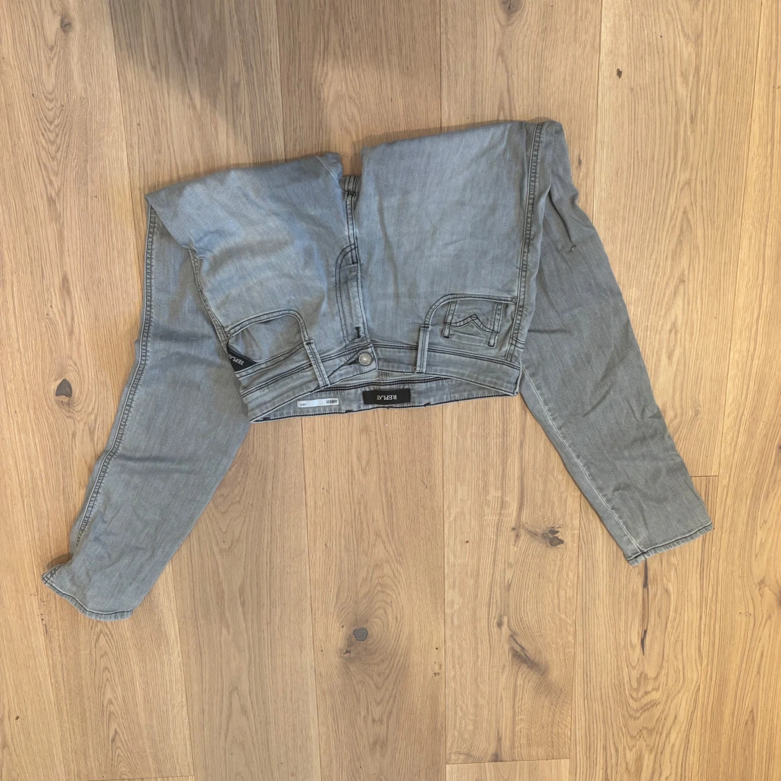 Replay ljusgrå jeans med raka ben - 1