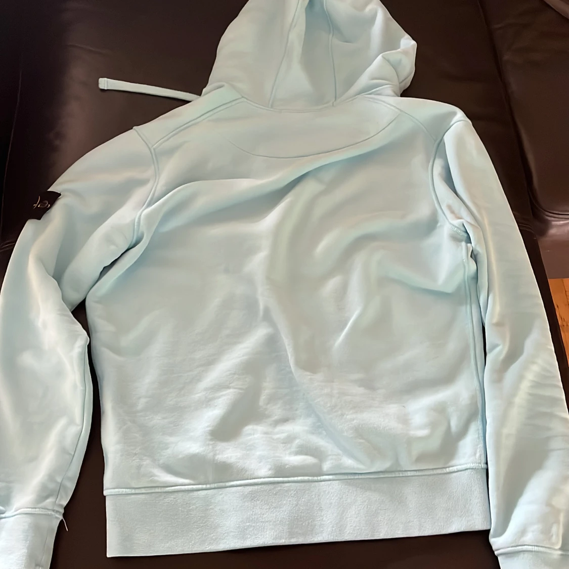 Ljusblå full zip hoodie från Stone Island - 2