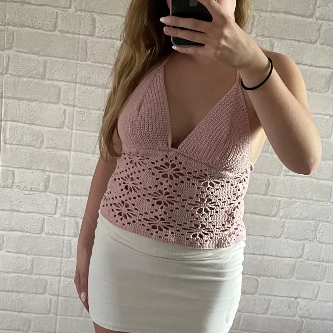 Virkad halternecktopp - 2