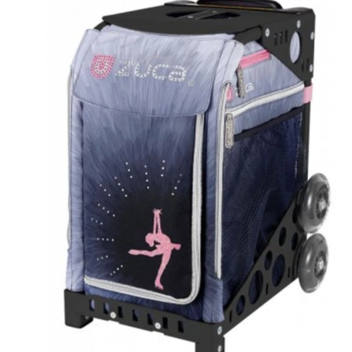 Züca blå resväska med gymnastmotiv