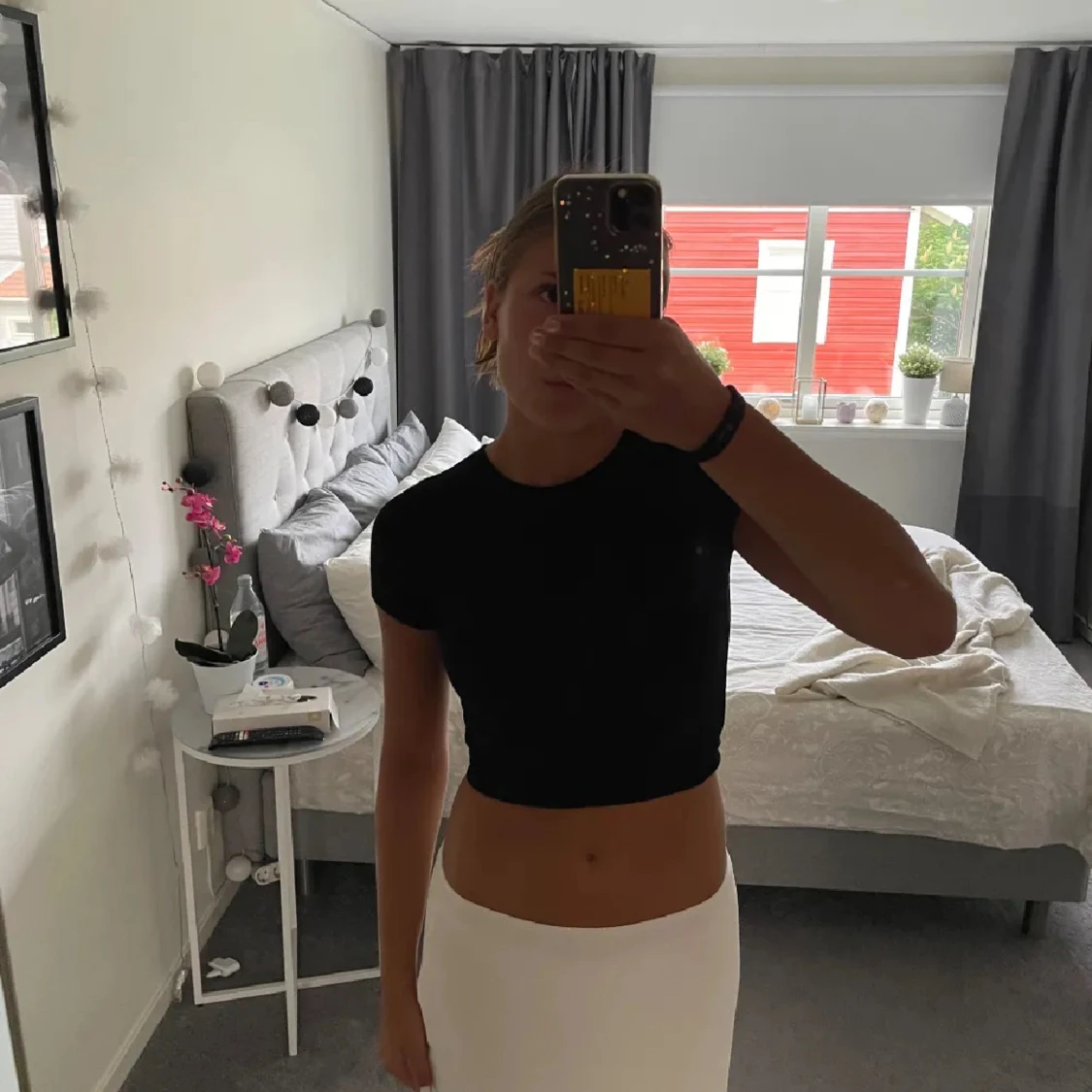 Svart topp med öppen rygg - 1