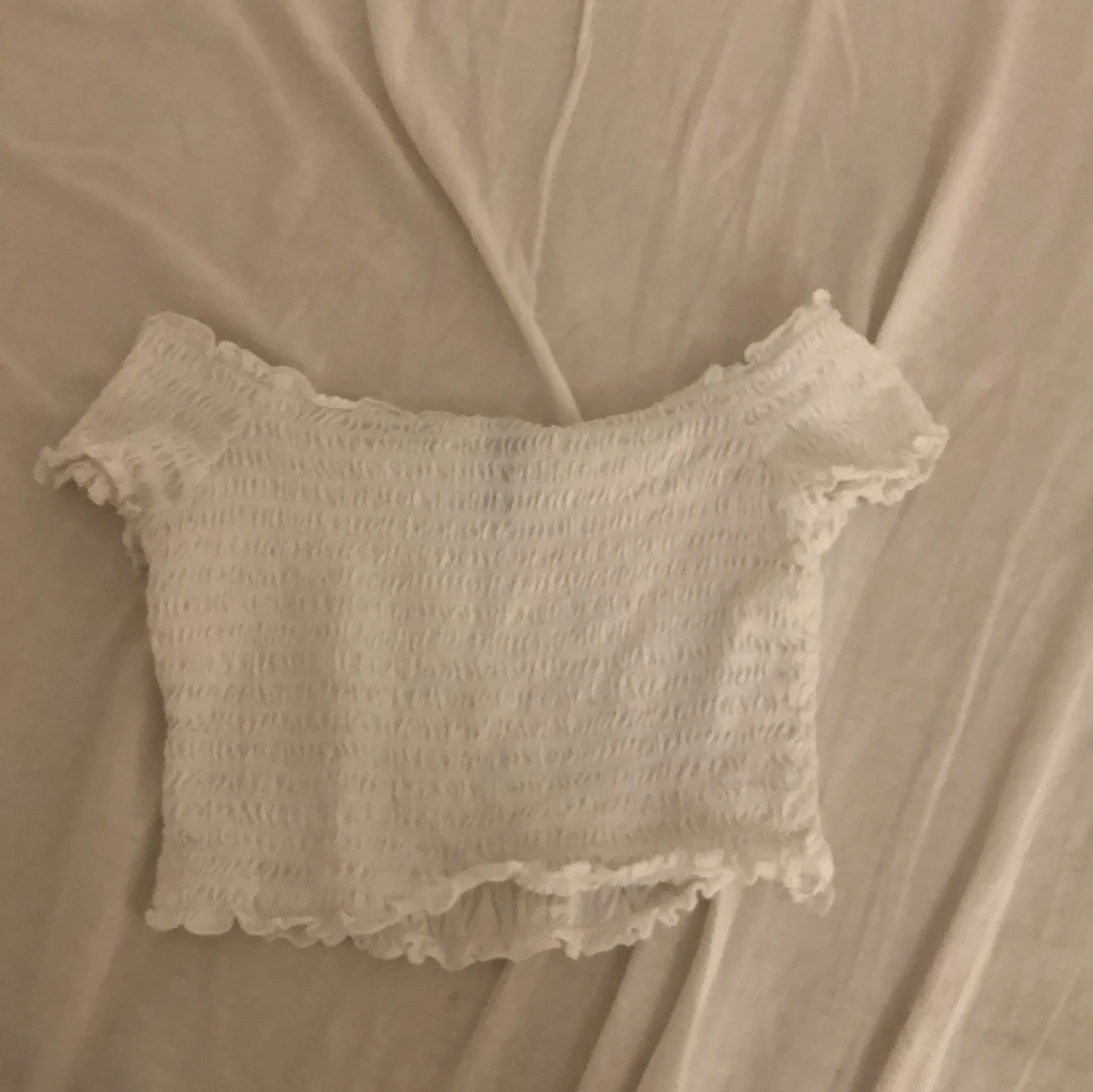 Vit smockad croppad topp H&M Divided XS - 1