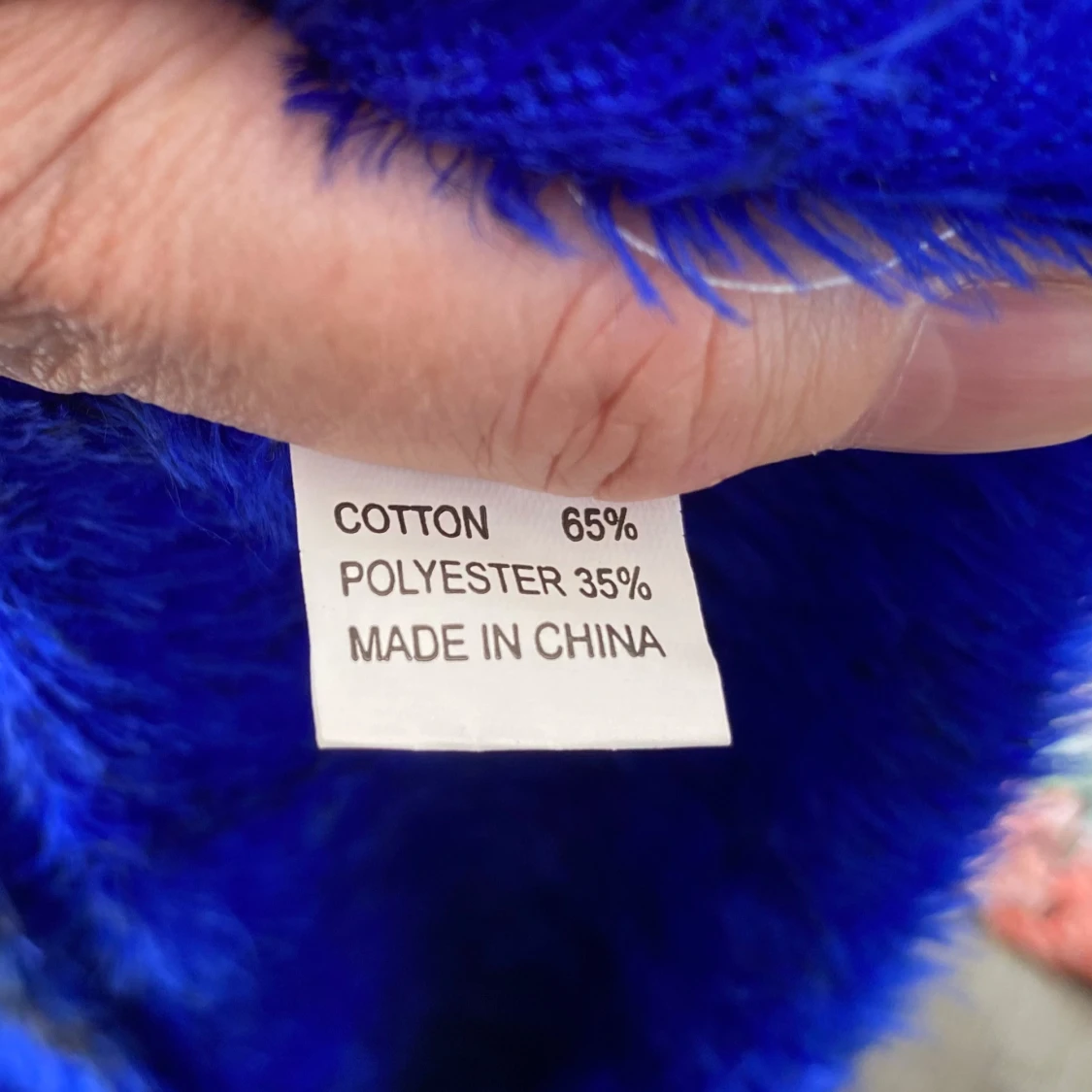 Blå leopardmönstrad fluffig klänning S - 3