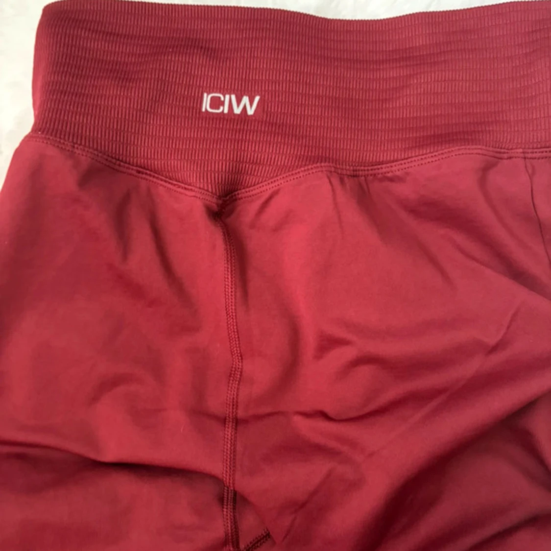 Burgundy flared tights från ICANIWILL - 3