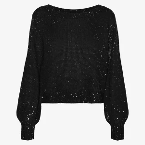 Stickad paljett tröja - Jättefin svart stickad paljett tröja från Vero moda. Har inga bilder med den, så om du vill veta hur den ser ut på så kan du bara skriva till mig och fråga!🥰