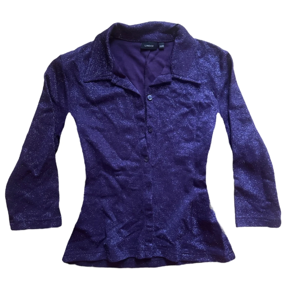 Lila glittrig skjorta från Lindex