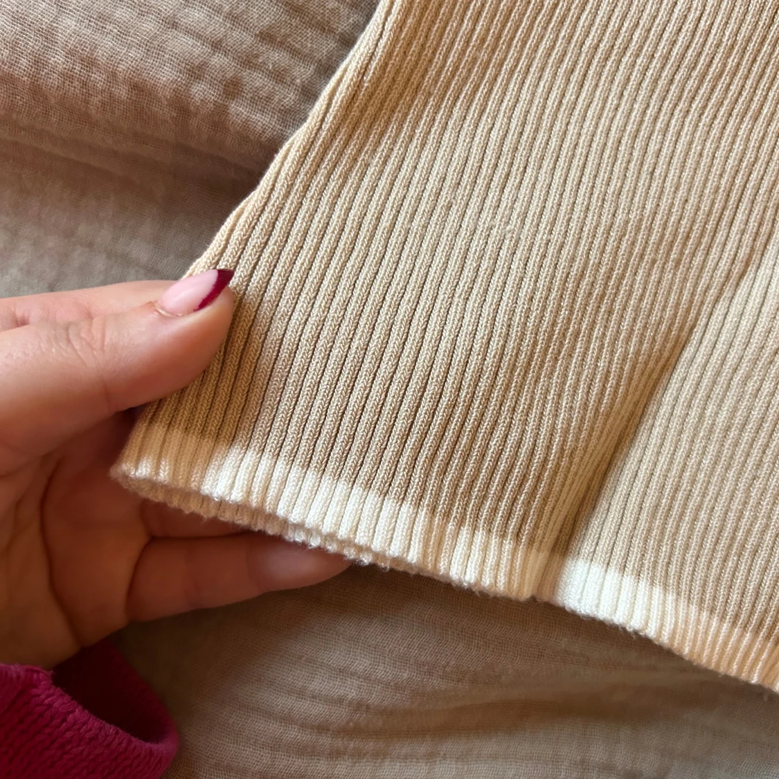 Stickat linne tvåfärgat - 1