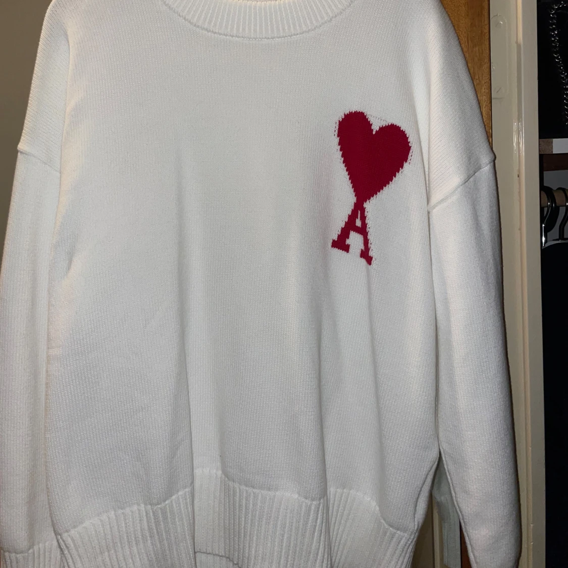 Vit stickad tröja från Ami - 2