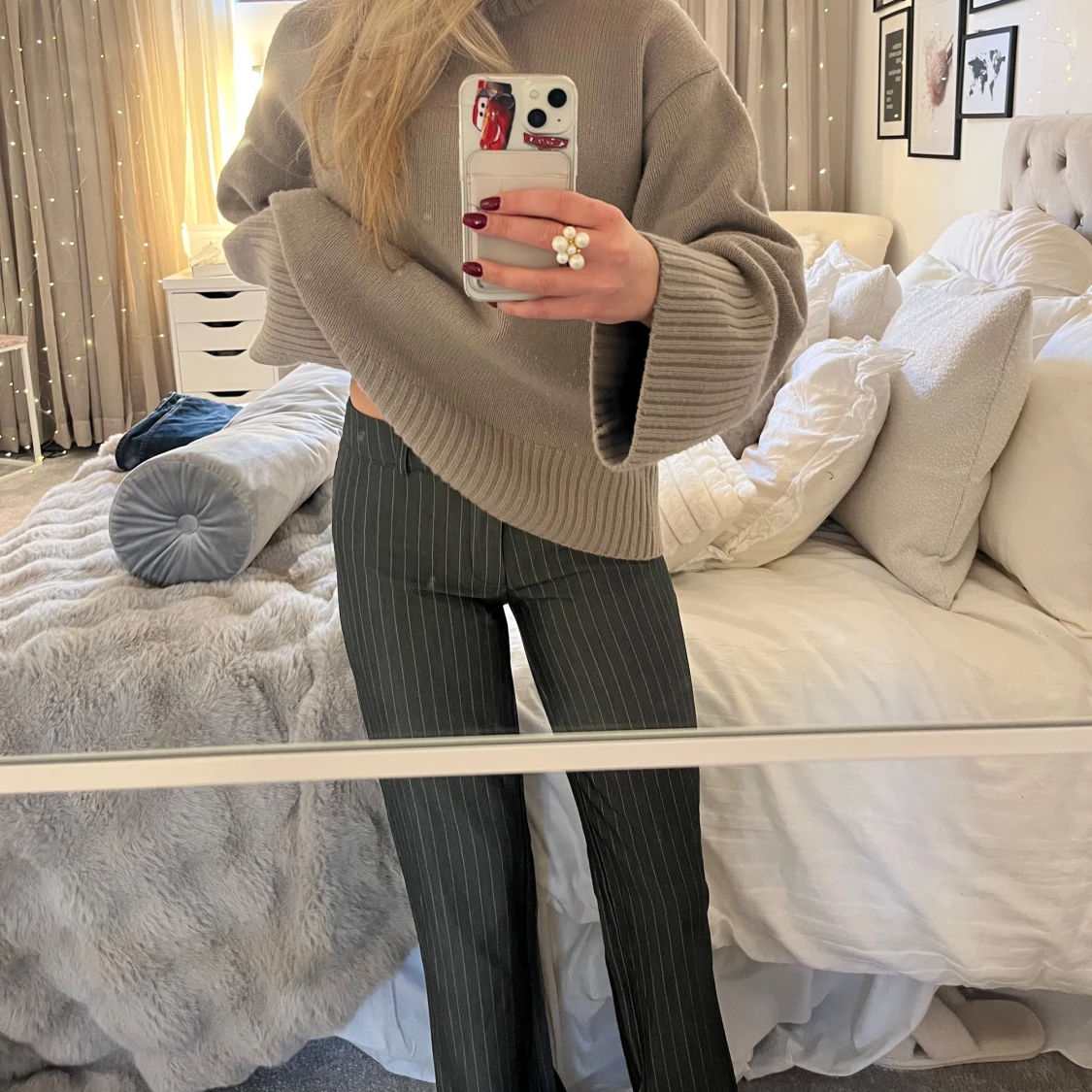 Randiga kostymbyxor - 3