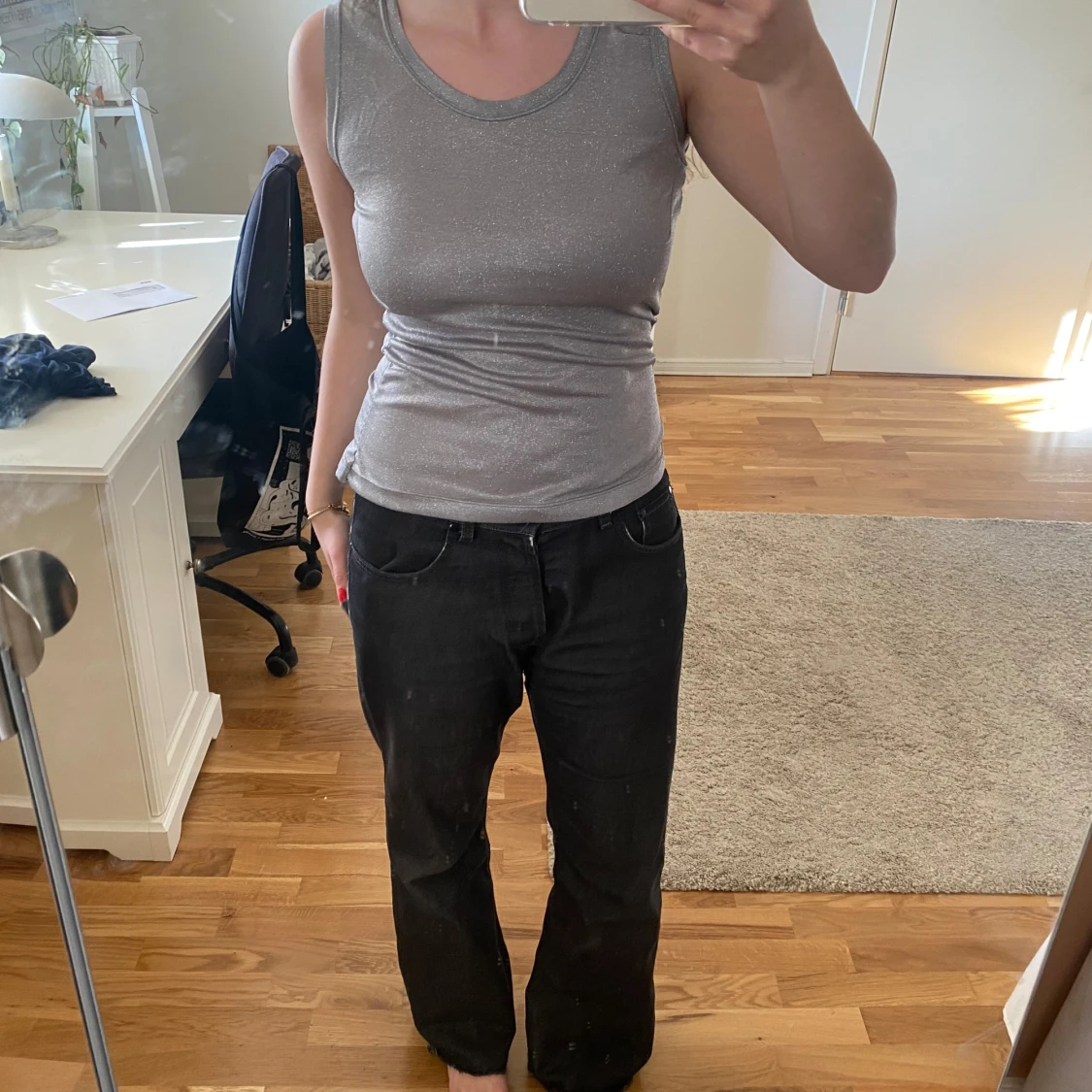 Silvrig glittrig festtopp