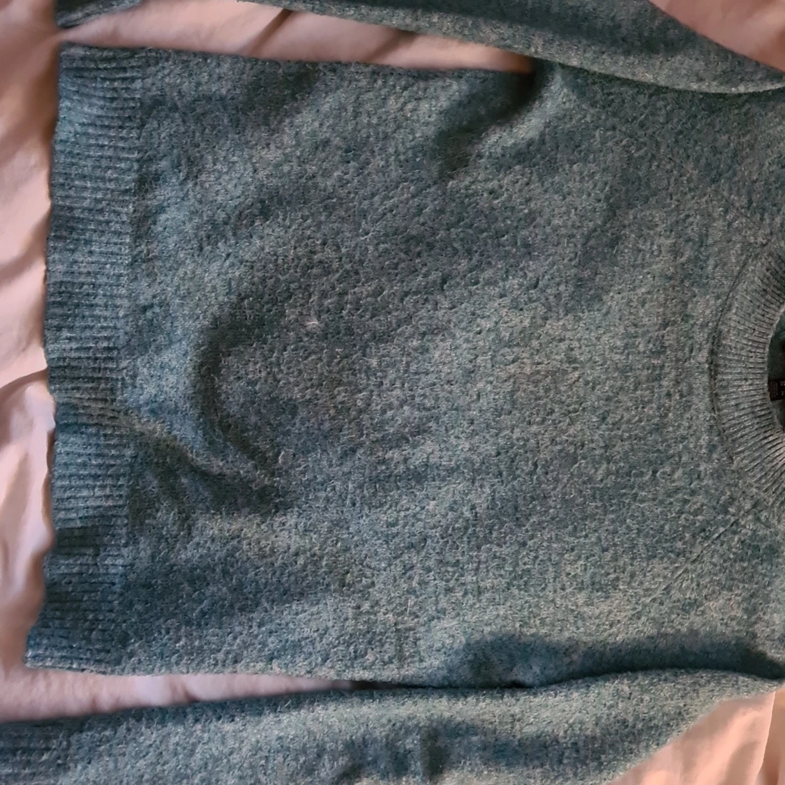 Ljusblå stickad tröja från Vero Moda - 3