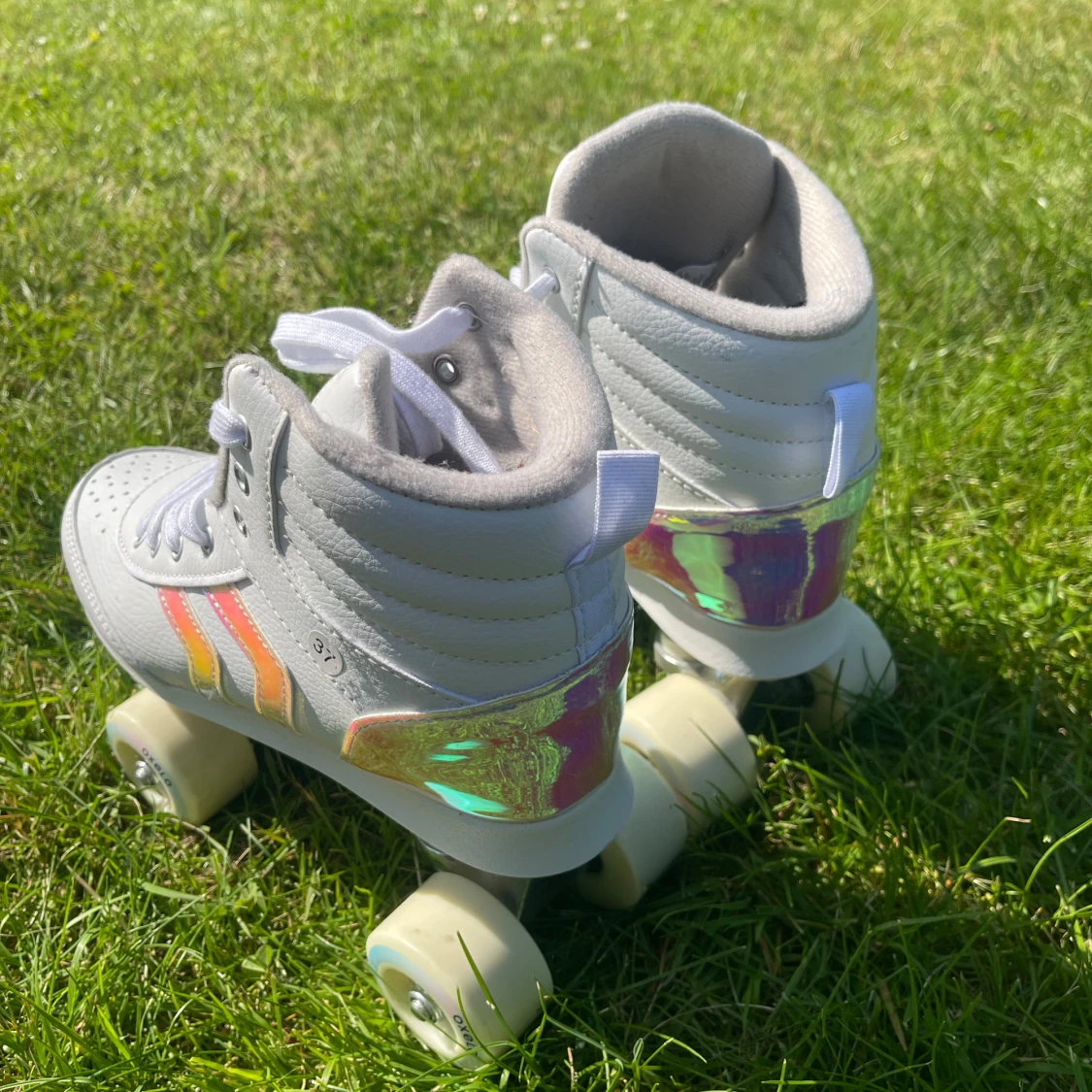 Vita rullskridskor från Oxelo, strl 37 - 1