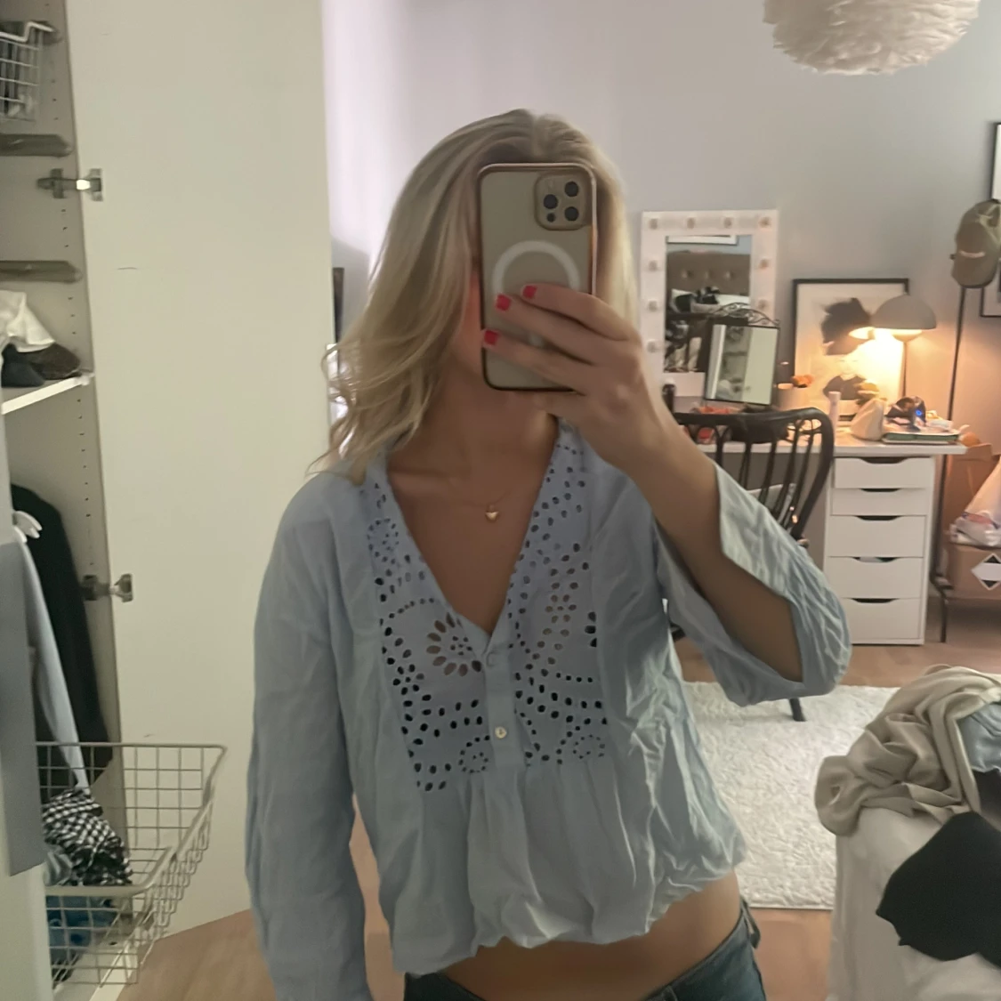 Fin blå Zara skjorta/blus - 1