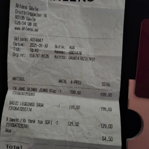 Presentkort - 862:- på Åhlens säljer det för 500:- ( billigare vid snabb affär )
