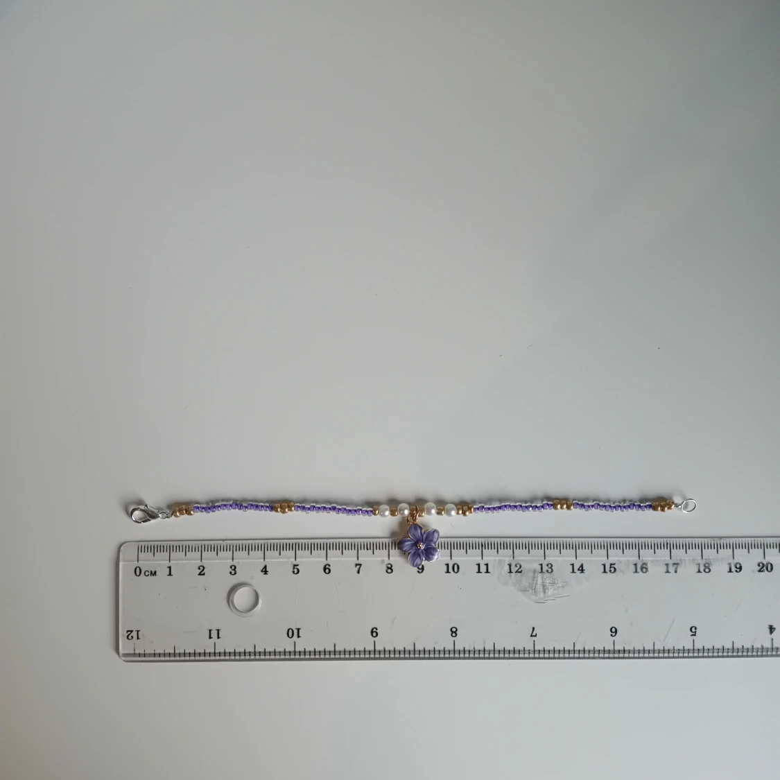 Handgjort armband berlock blomma - 2