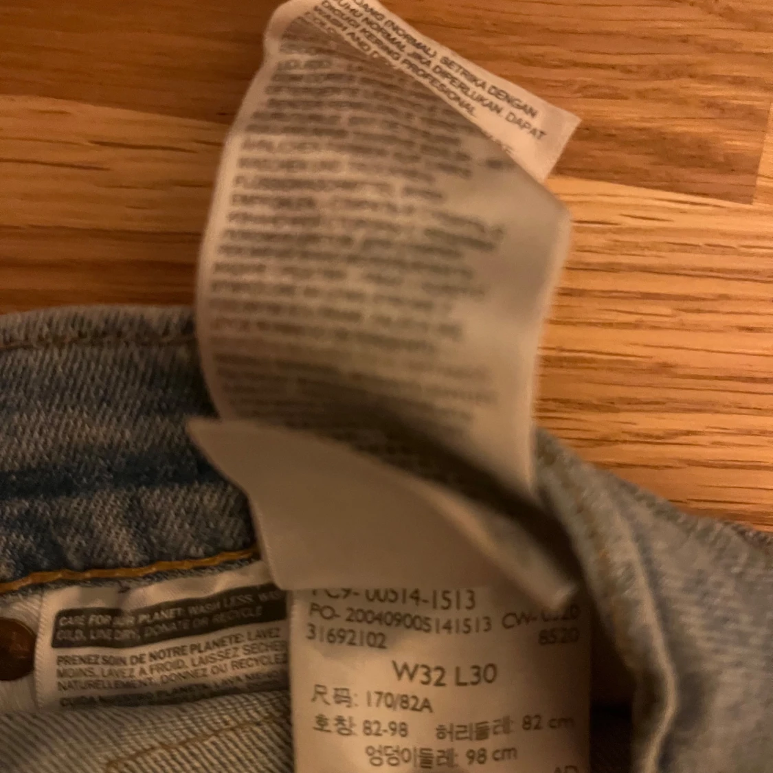 Levi's 514 ljusblå jeans W32 L30 - 1