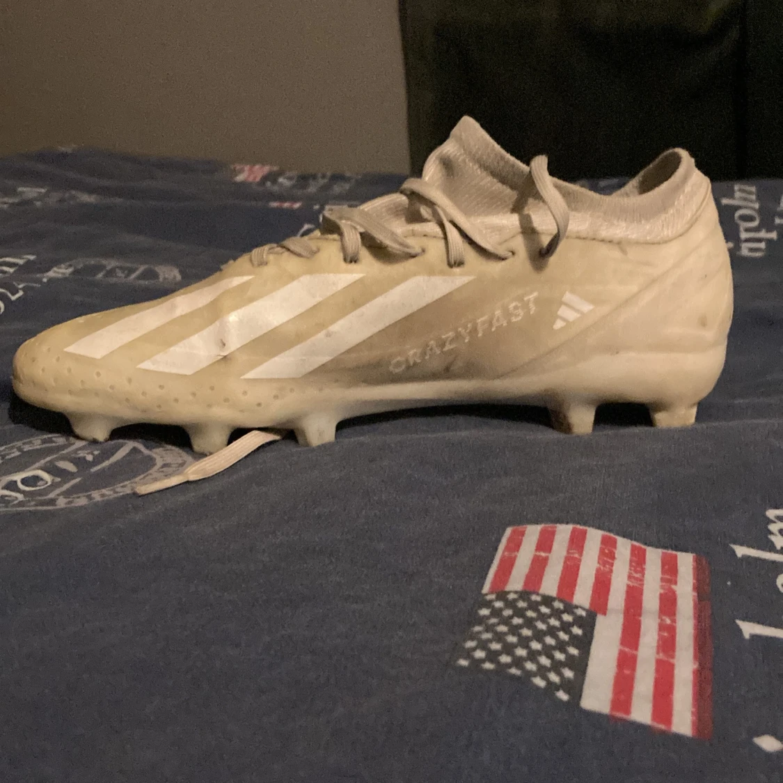 Vita Adidas Crazyfast fotbollsskor - 1