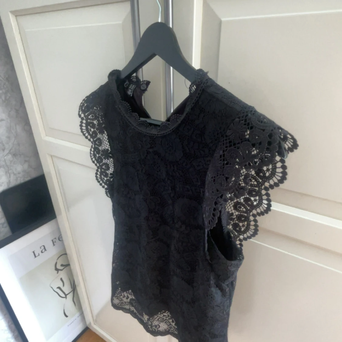 Svart spetsblus från Pieces  - 1