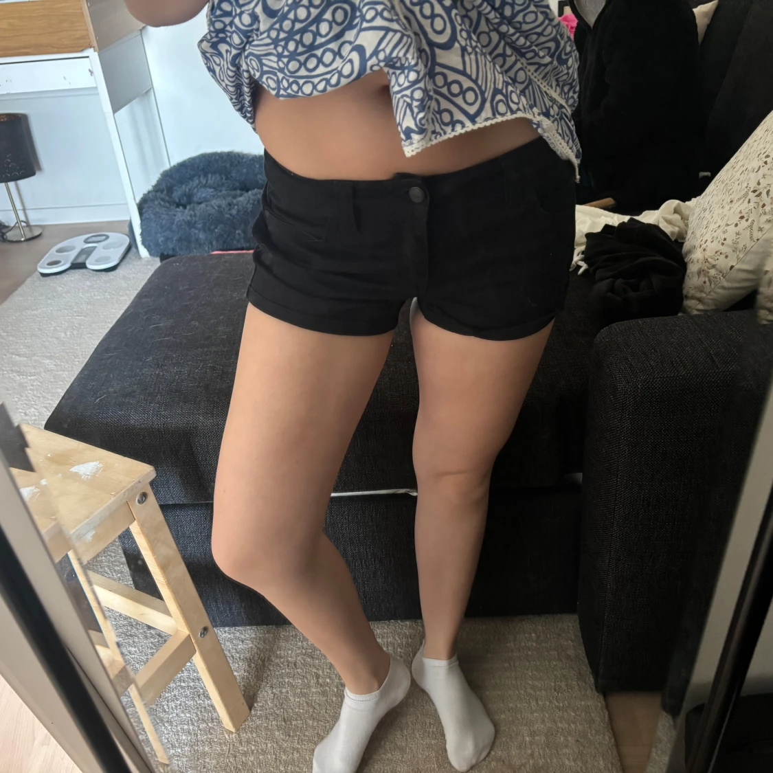 Låg midjade shorts - 1
