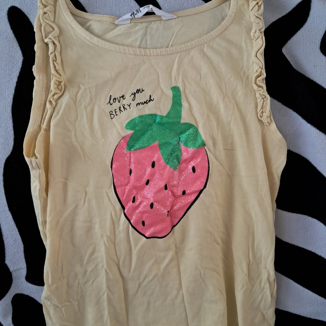 Gul ärmlös topp med jordgubbstryck H&M (barn) - 2